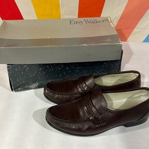 Men’s brown slip on dress shoes – size 9